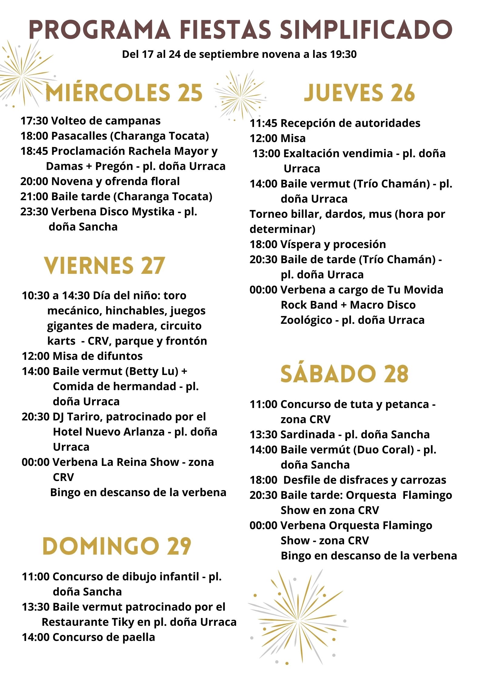 Fiestas patronales 2024
