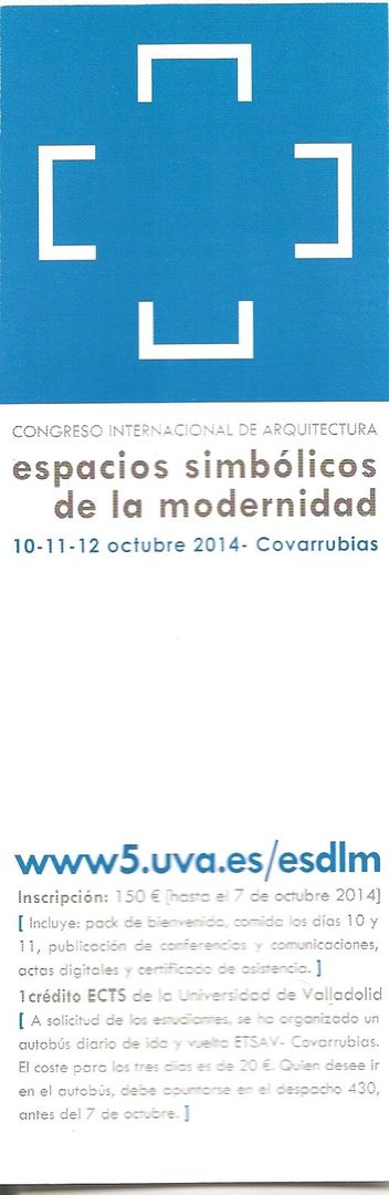 Congreso internacional de arquitectura - espacios simbolicos de la modernidad