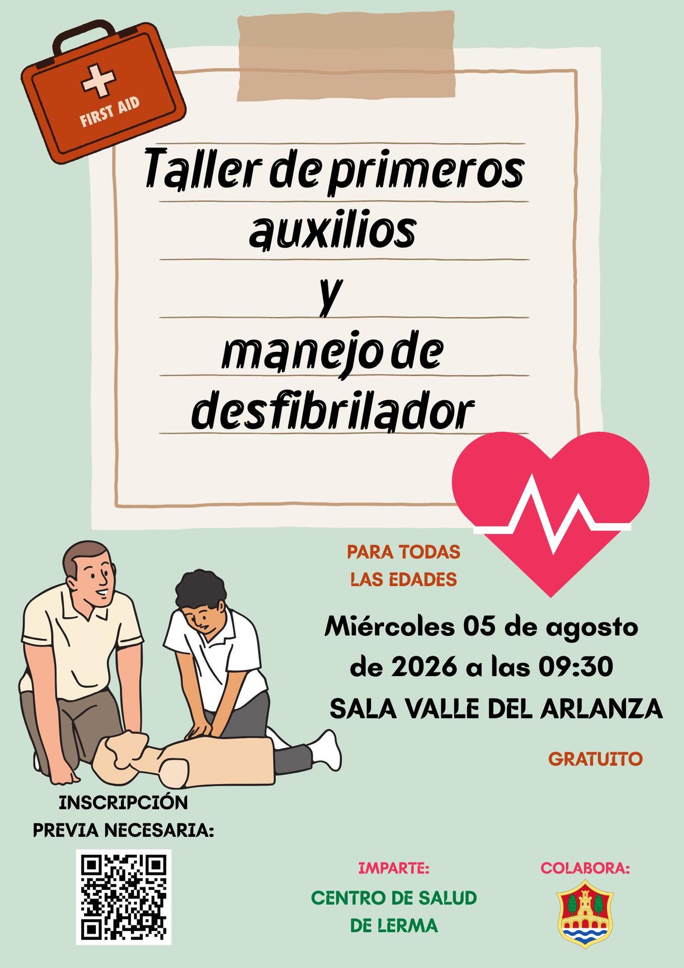 Taller primeros auxilios y manejo desfibrilador